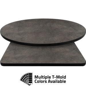 T-Mold Manufactured Table Tops - Pinnacle Gray Slate Laminate