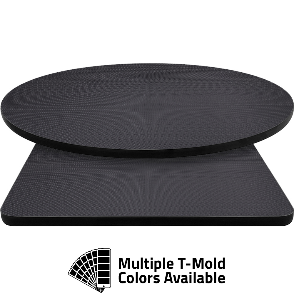 T-Mold Manufactured Table Tops – Pinnacle Black Diamond Laminate