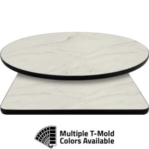 T-Mold Manufactured Table Tops - Pinnacle Modern Marble (matte) Laminate