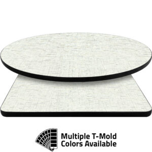 T-Mold Manufactured Table Tops - Pinnacle Heathered Linen Laminate