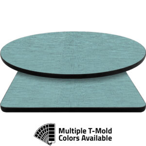 T-Mold Manufactured Table Tops - Pinnacle Cyan Linen Laminate