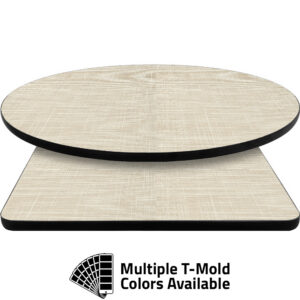 T-Mold Manufactured Table Tops - Pinnacle Ivory Linen Laminate