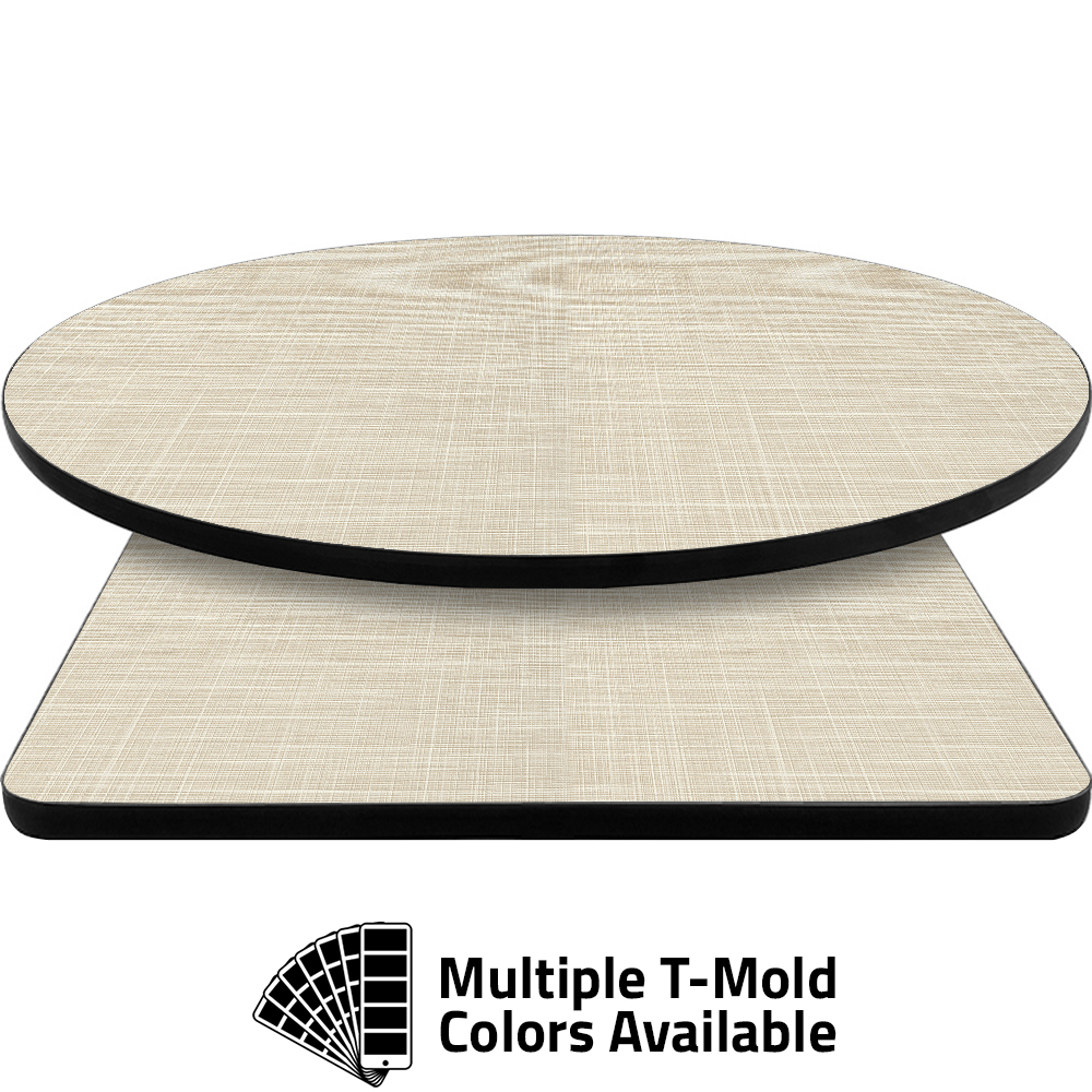 T-Mold Manufactured Table Tops - Pinnacle Ivory Linen Laminate