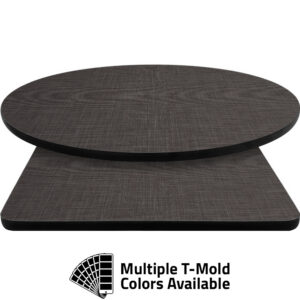 T-Mold Manufactured Table Tops - Pinnacle Graphite Linen Laminate