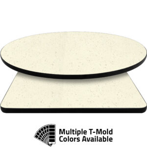 T-Mold Manufactured Table Tops - Pinnacle Flecked Quartz Laminate