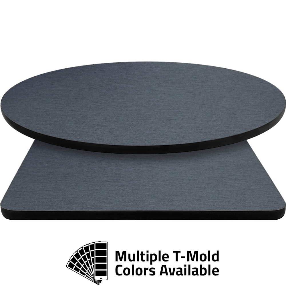 T-Mold Manufactured Table Tops – Pinnacle Denim Tweed Laminate