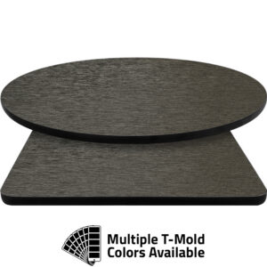 T-Mold Manufactured Table Tops - Pinnacle Charcoal Tweed Laminate
