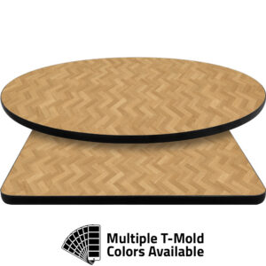 T-Mold Manufactured Table Tops - Pinnacle Green Mountain Maple Laminate