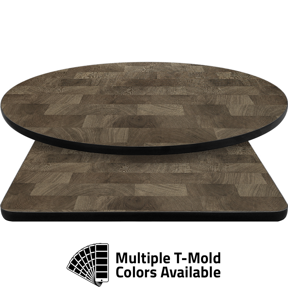 T-Mold Manufactured Table Tops – Pinnacle Charter Oak Laminate