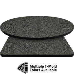 T-Mold Manufactured Table Tops - Pinnacle Charcoal Fiber Laminate