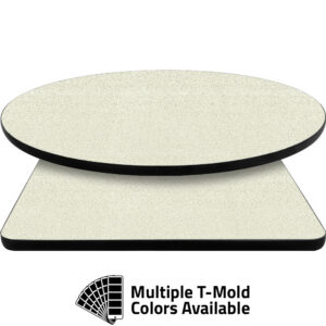 T-Mold Manufactured Table Tops - Pinnacle White Galaxy Laminate