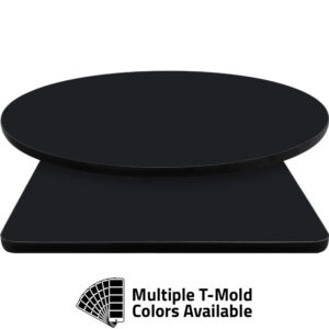 T-Mold Manufactured Table Tops - Pinnacle Spotless Black Laminate