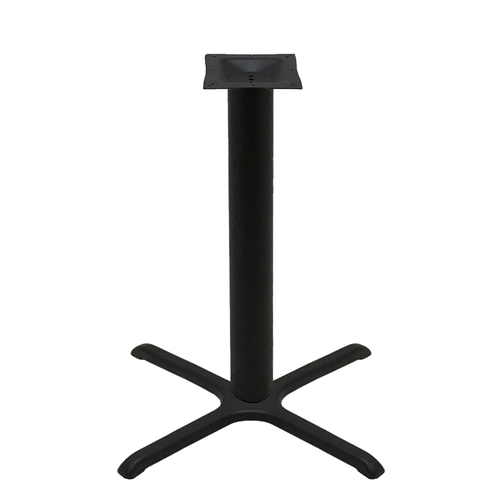 36" Round Thermoform Gray Barn Board Quick Ship Table + Black Counter Height 30" x 30" Cross Base - Image 2