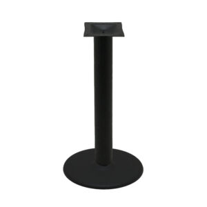 Table Base - 22" Disc (Round) - Black Stamped Steel - Counter Height - 4" Column