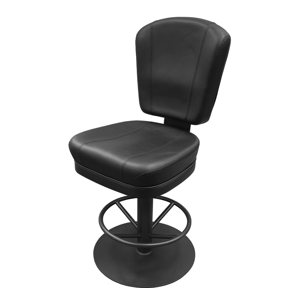 CS-10671 Centurion Casino Stool with Counter Height Pedestal Disc Swivel Base