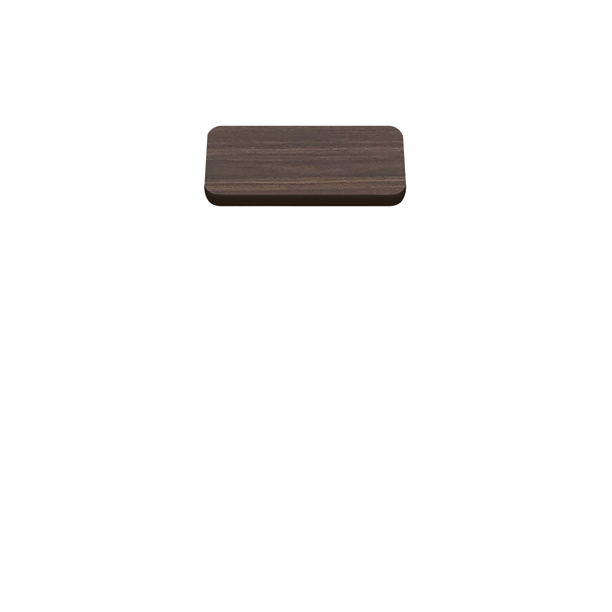Two-Sided Quick Ship Table Tops - Oak/Walnut Laminate - Brown T-Mold - 24" x 24"