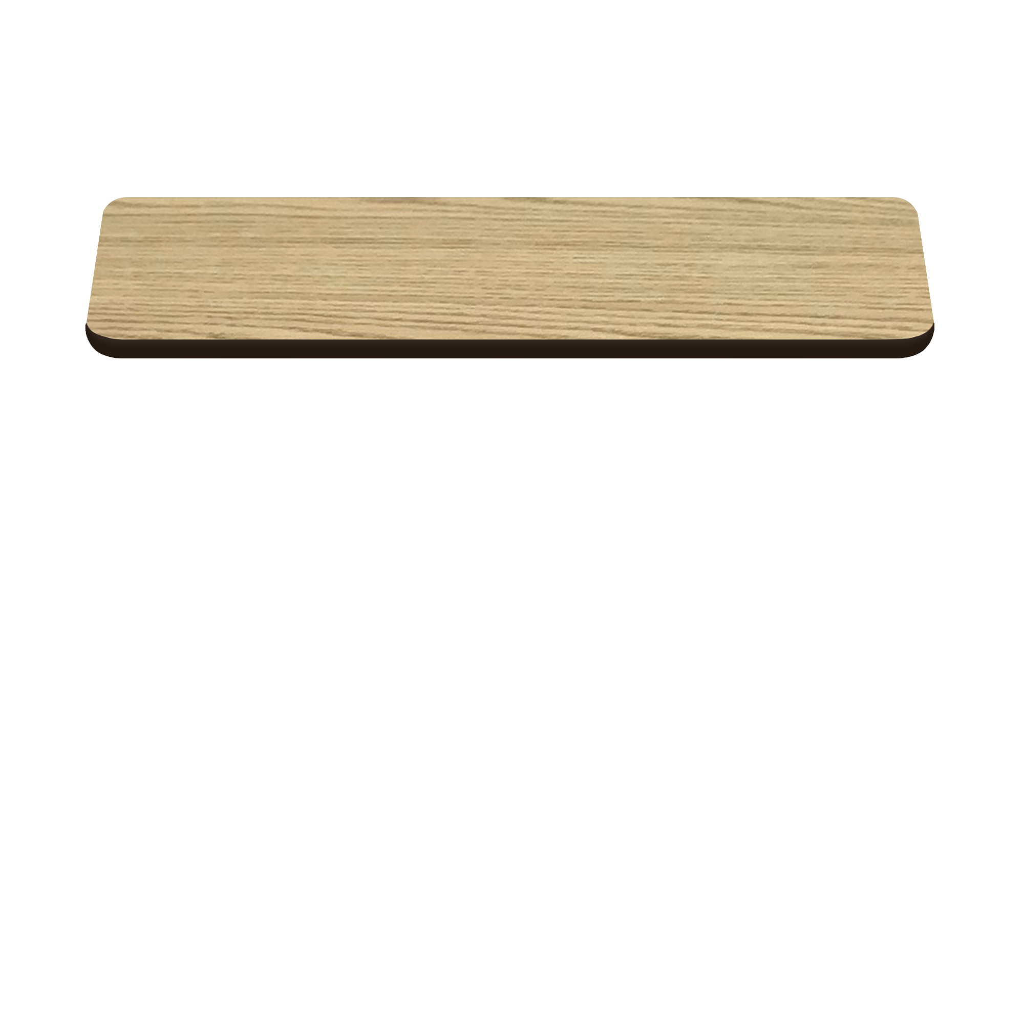Two-Sided Quick Ship Table Tops - Oak/Walnut Laminate - Brown T-Mold - 30" x 60"