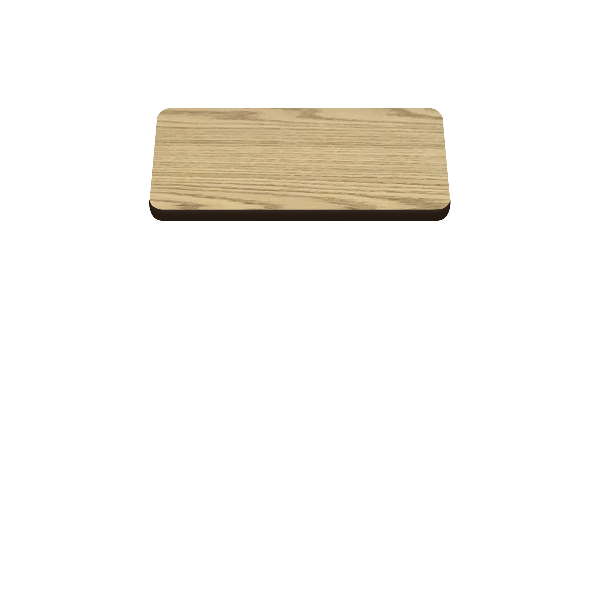 Two-Sided Quick Ship Table Tops - Oak/Walnut Laminate - Brown T-Mold - 36" x 36"