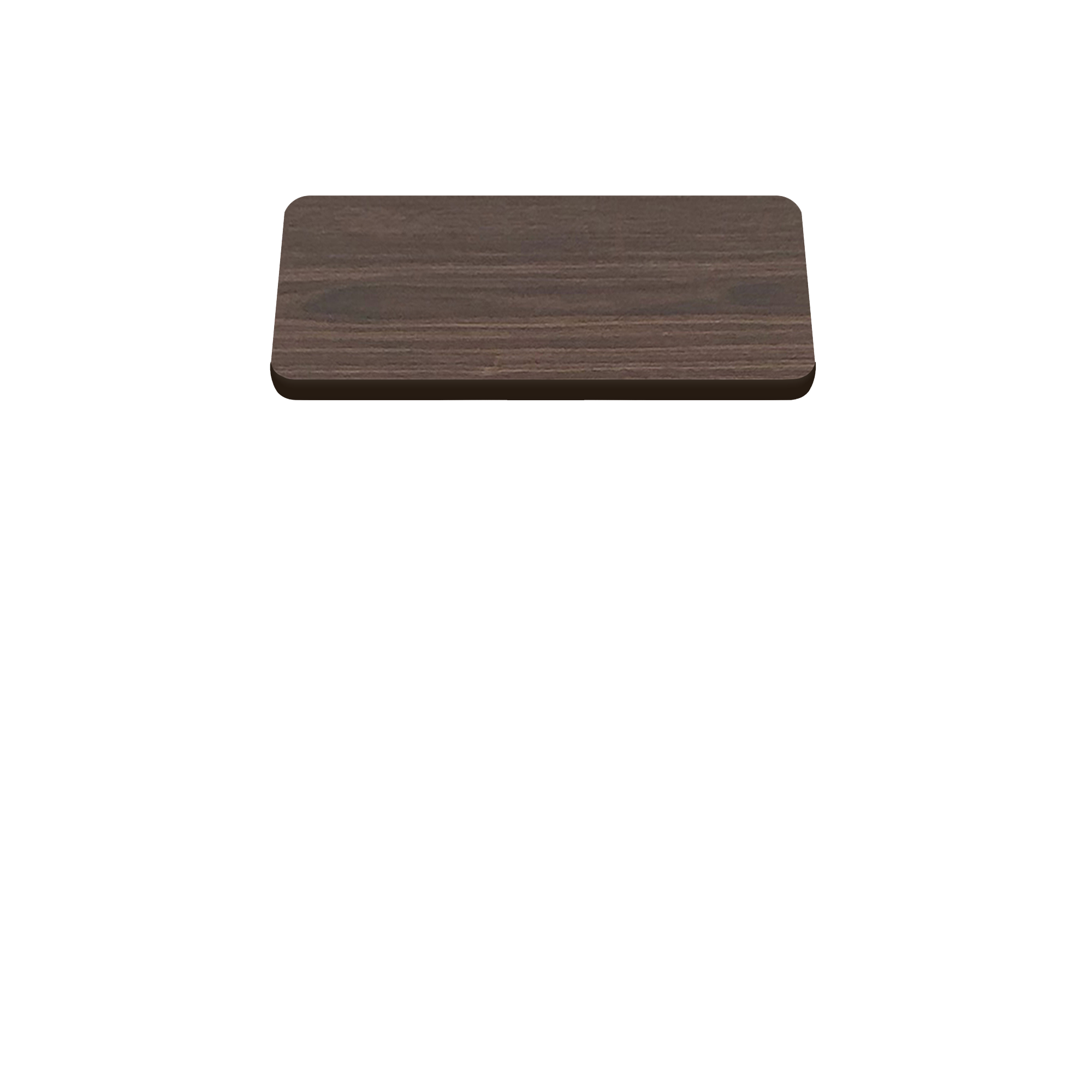 Two-Sided Quick Ship Table Tops - Oak/Walnut Laminate - Brown T-Mold - 36" x 36"