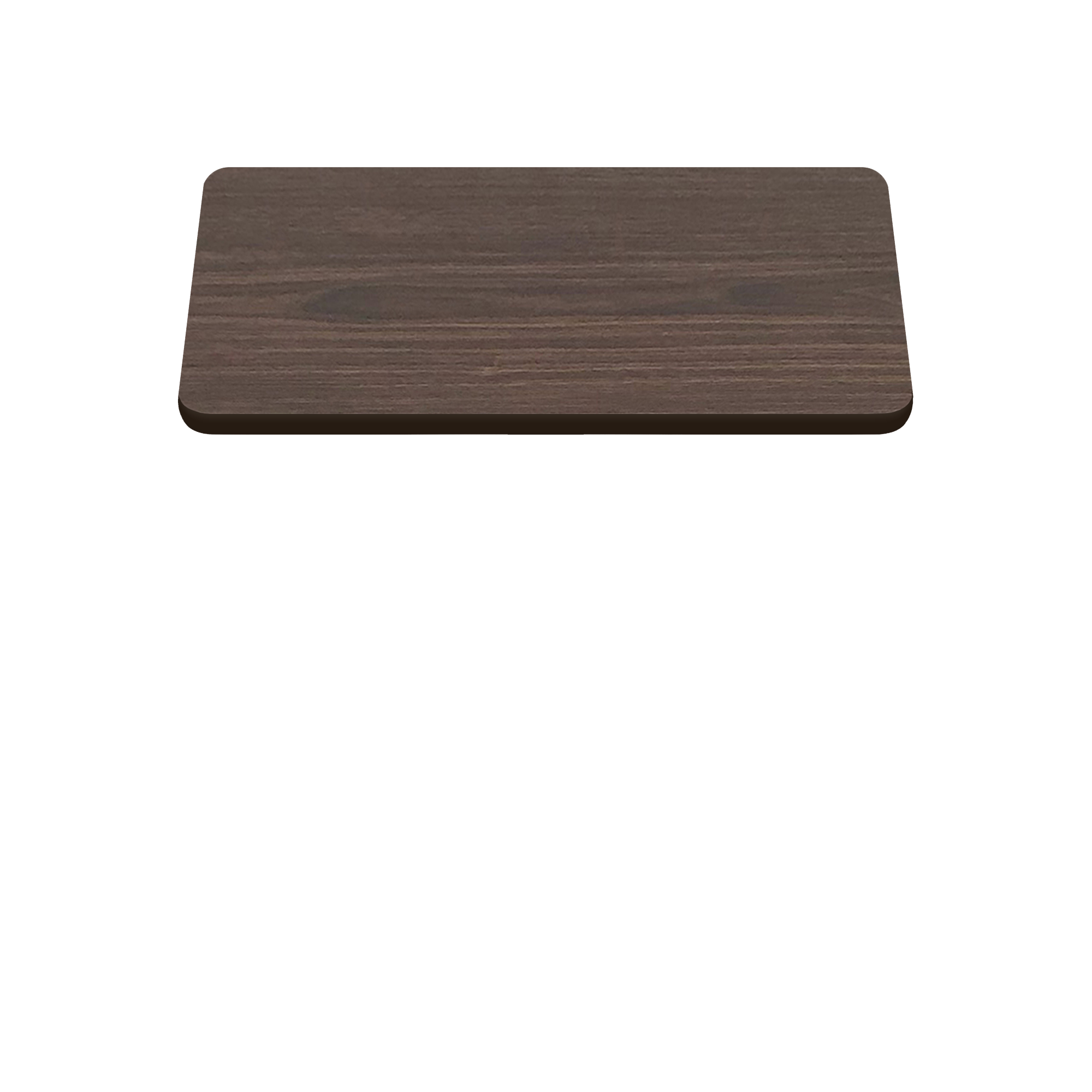 Two-Sided Quick Ship Table Tops - Oak/Walnut Laminate - Brown T-Mold - 48" x 48"