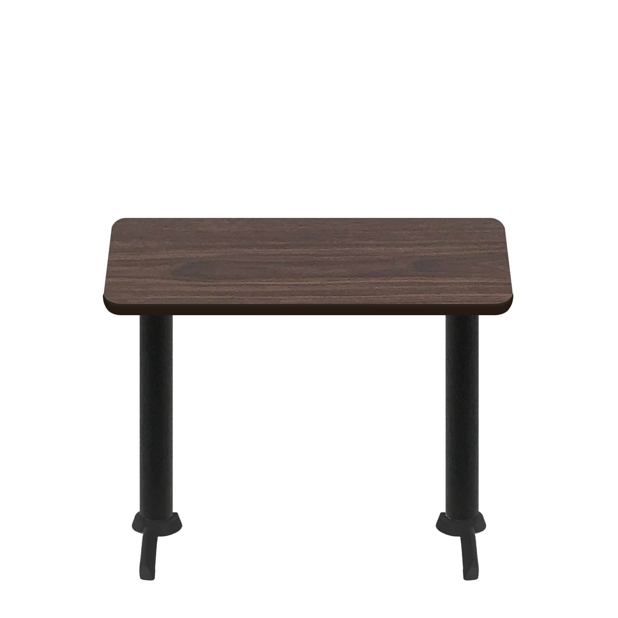 30" x 48" Two-Sided Oak/Walnut Quick Ship Table - Walnut Up + (2) Black ADA 22" T Bases