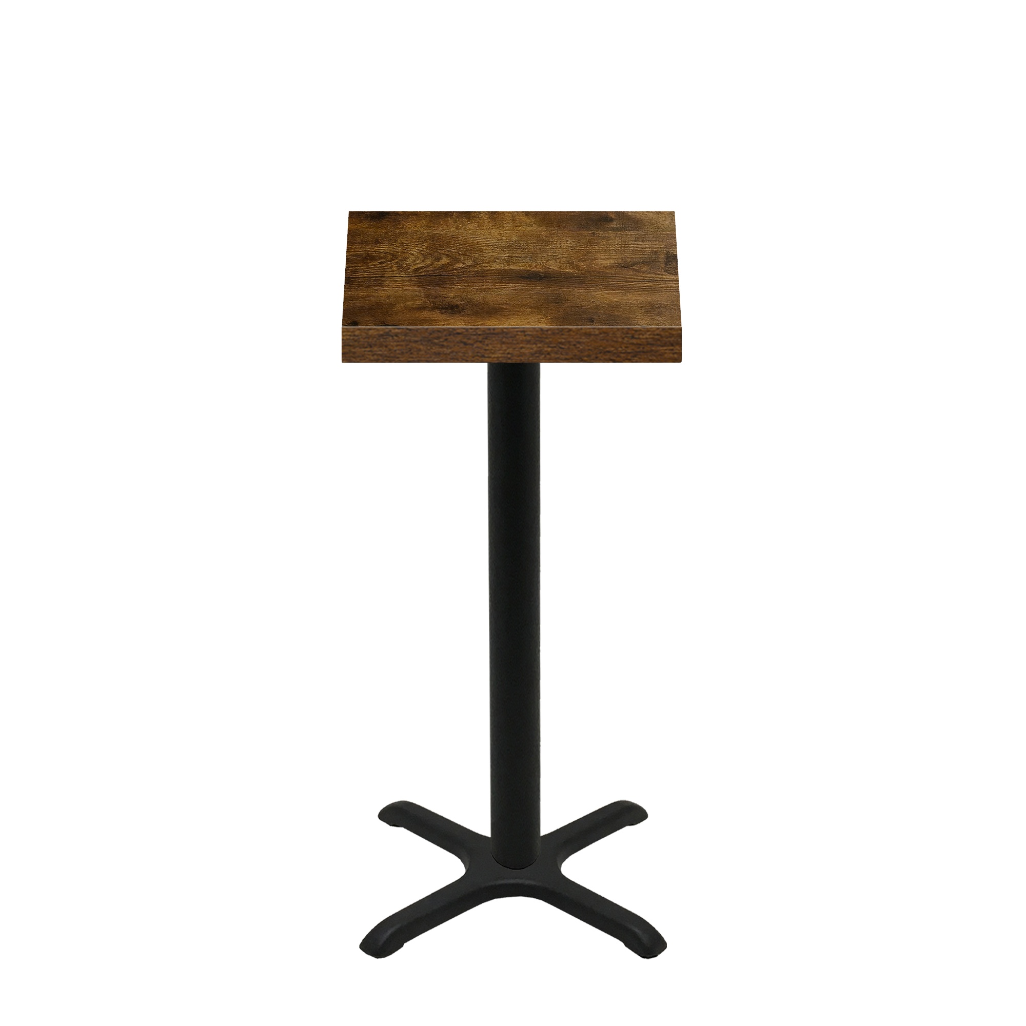 24" x 24" Urban Vintage Autumn Quick Ship Table + Black Bar Height 22" x 22" Cross Base