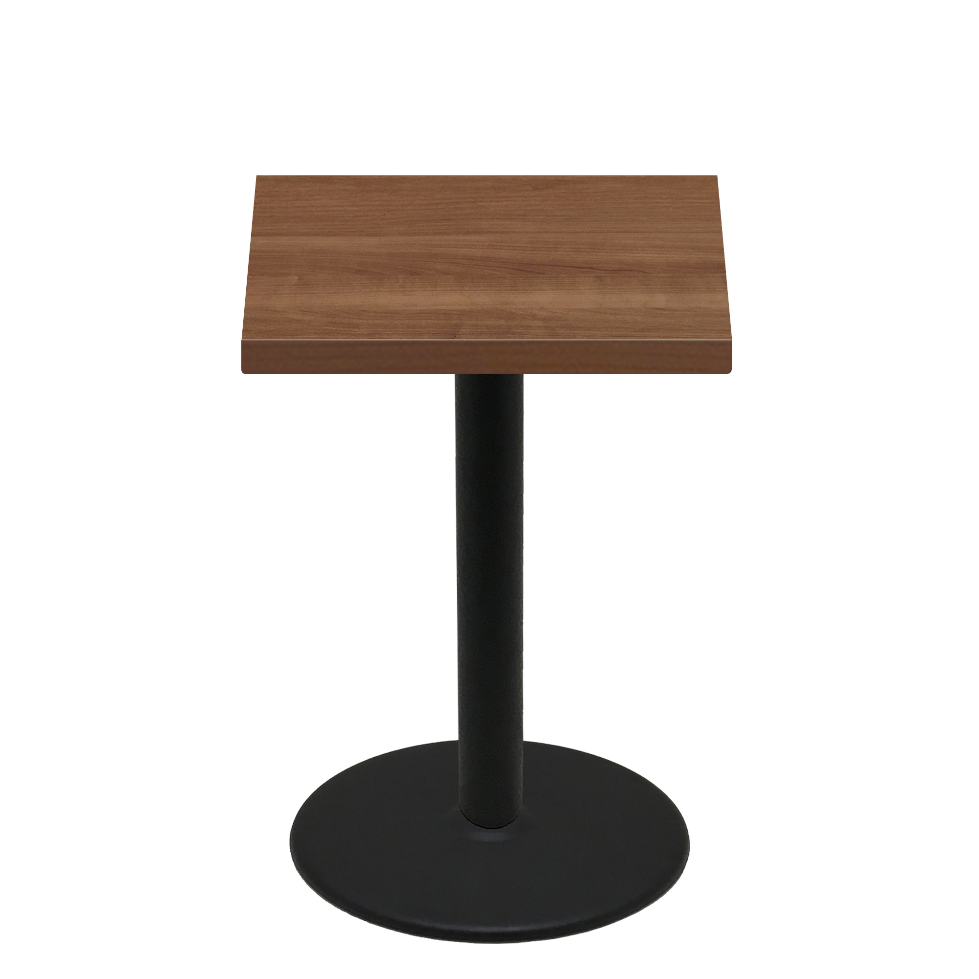 36" x 36" Urban Toasted Birch Quick Ship Table + Black Bar Height 30" Disc Base