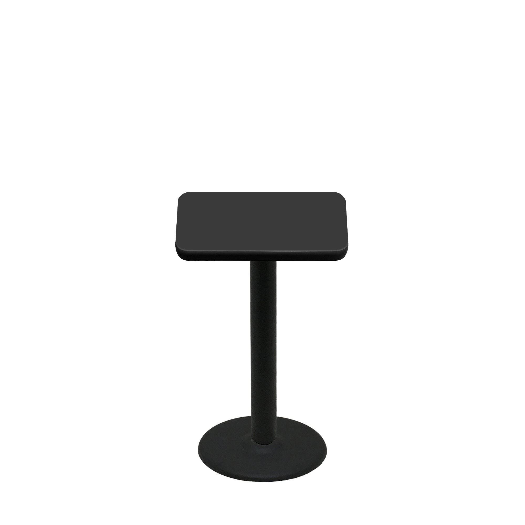 24" x 24" Two-Sided Mahogany/Black Quick Ship Table - Black Up + Black Standard Height 18" Disc Base