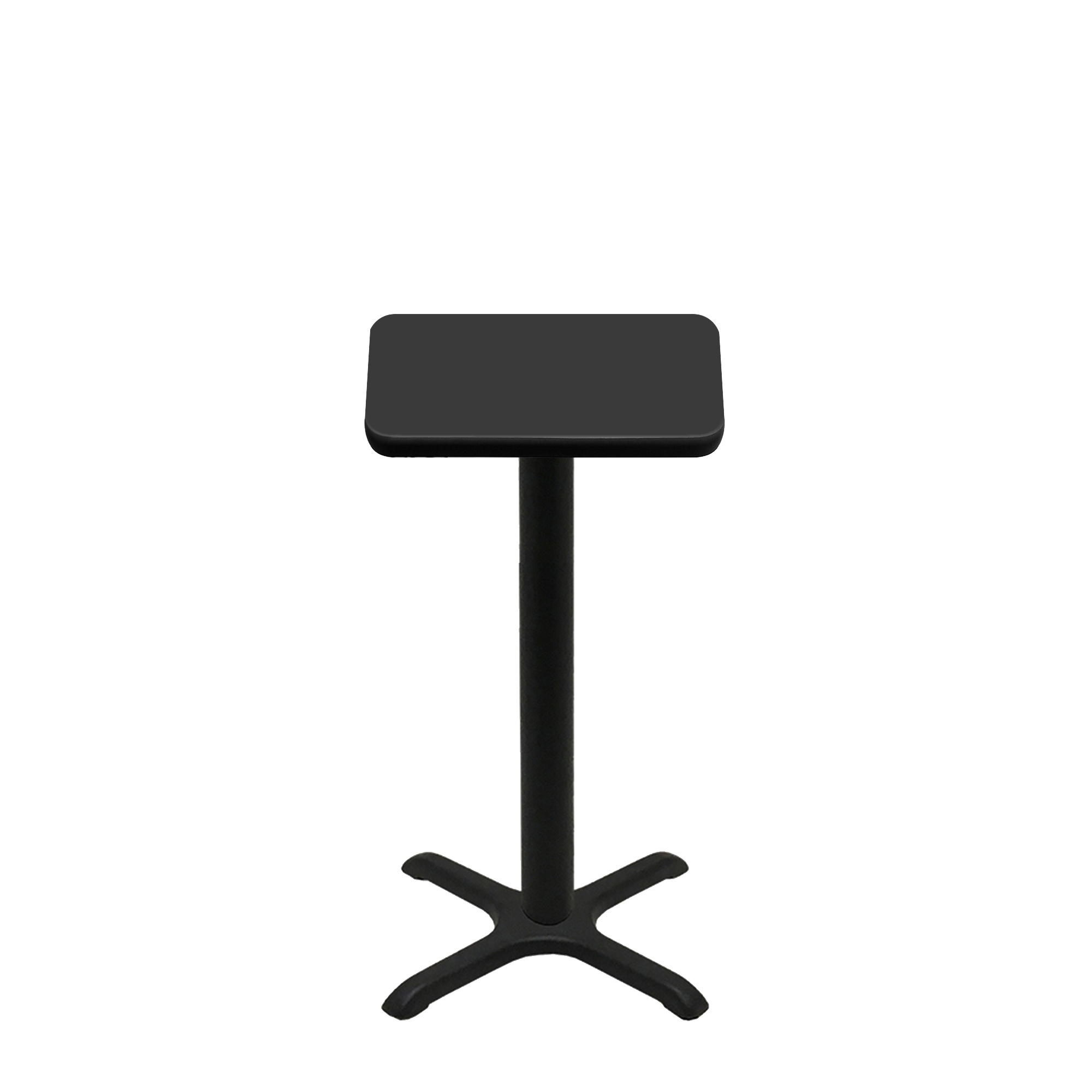 24" x 24" Two-Sided Mahogany/Black Quick Ship Table - Black Up + Black Counter Height 22" x 22" Cross Base