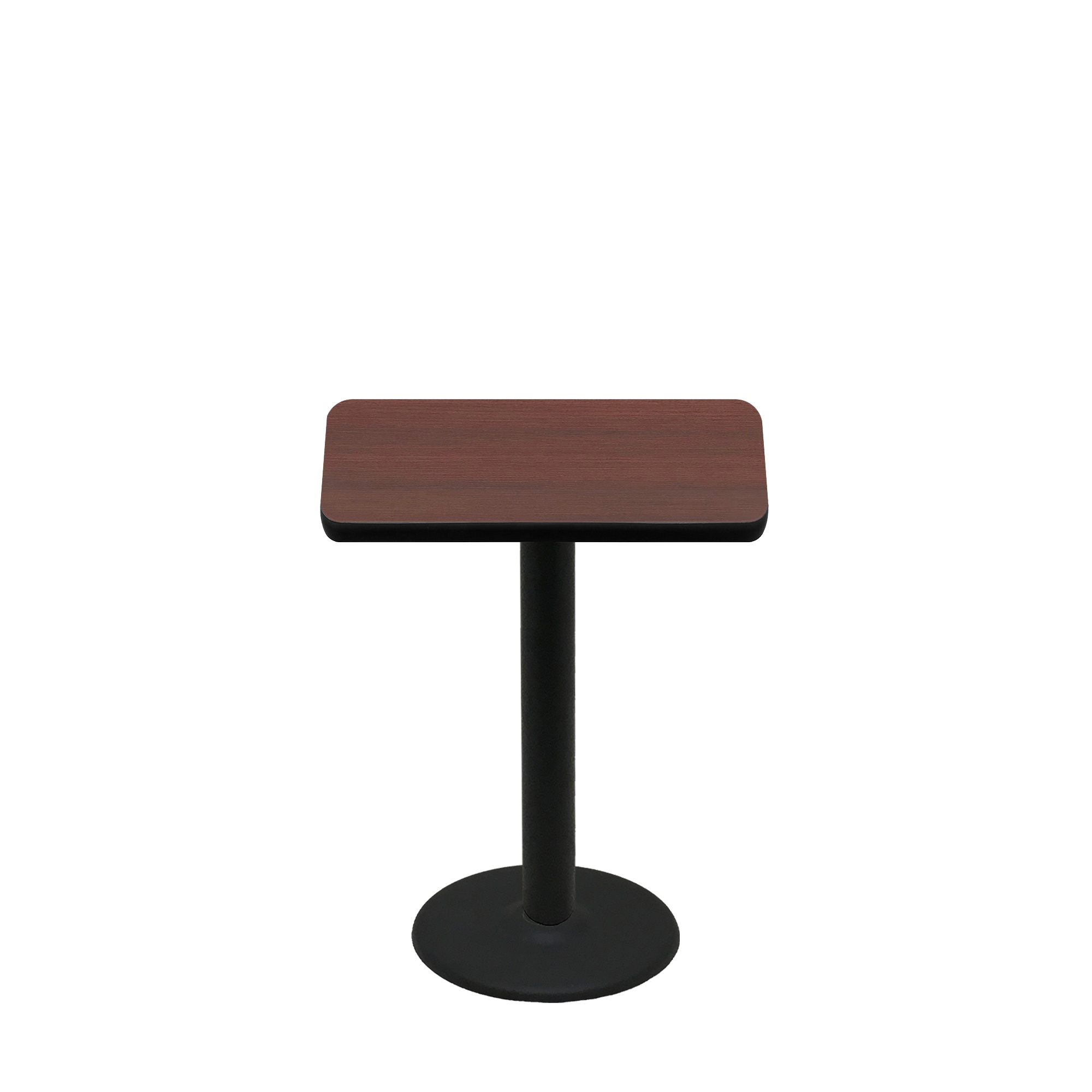 24" x 30" Two-Sided Mahogany/Black Quick Ship Table - Mahogany Up + Black Standard Height 18" Disc Base