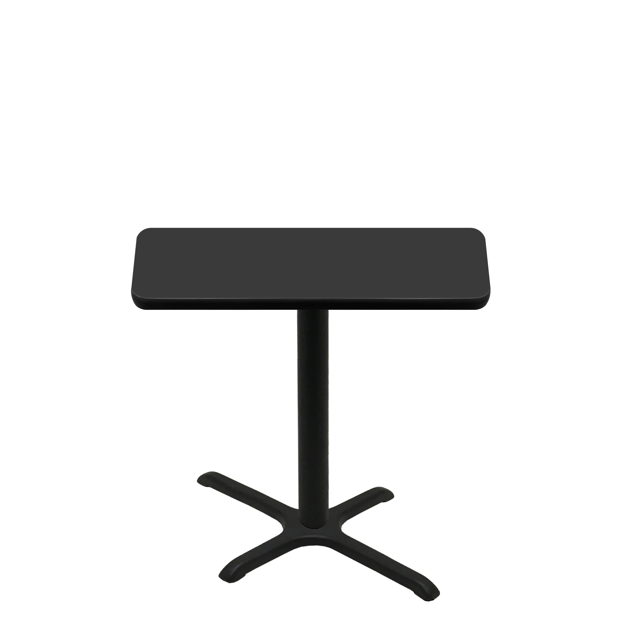 24" x 42" Two-Sided Mahogany/Black Quick Ship Table - Black Up + Black Standard Height 22" x 30" Cross Base