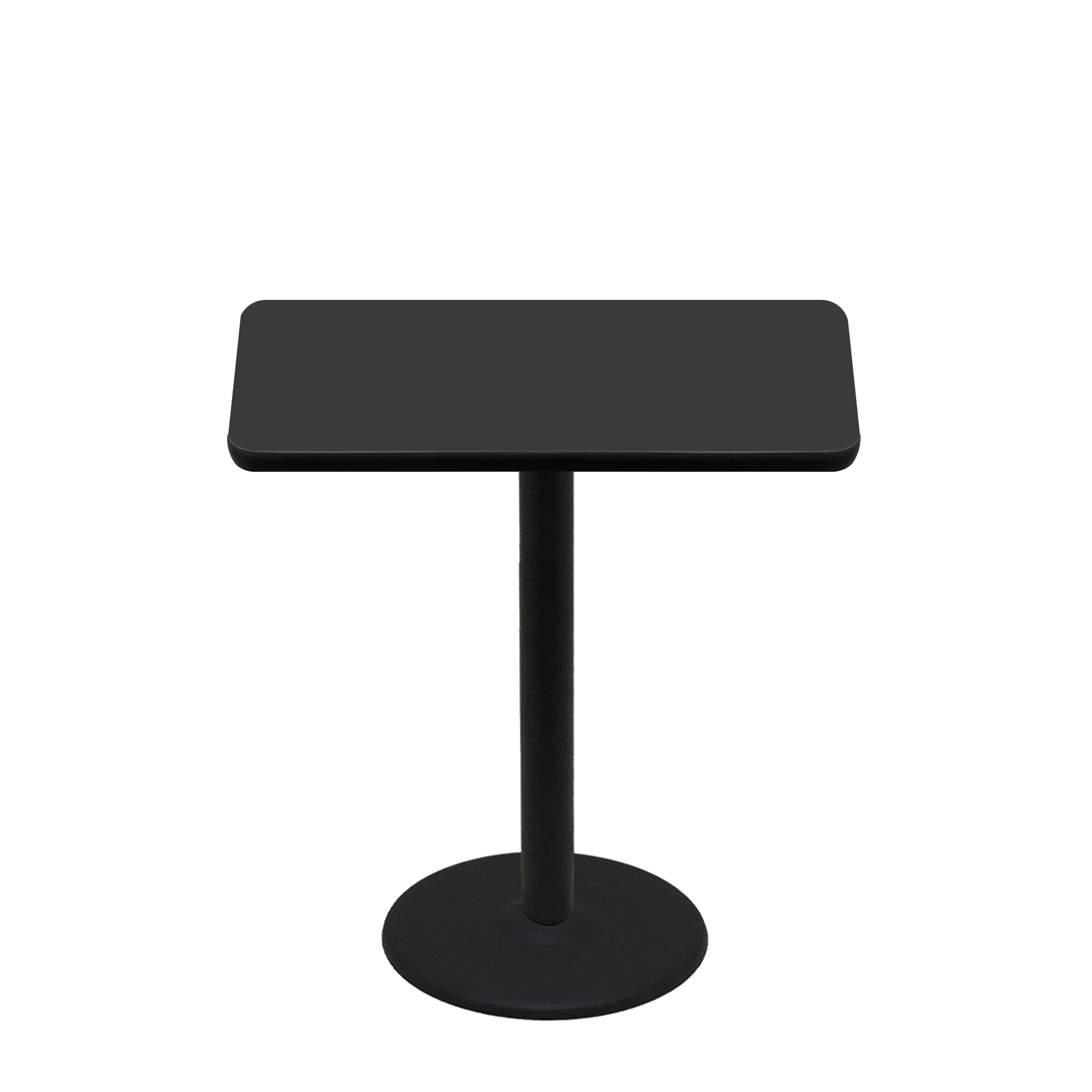 30" x 42" Two-Sided Mahogany/Black Quick Ship Table - Black Up + Black Counter Height 22" Disc Base