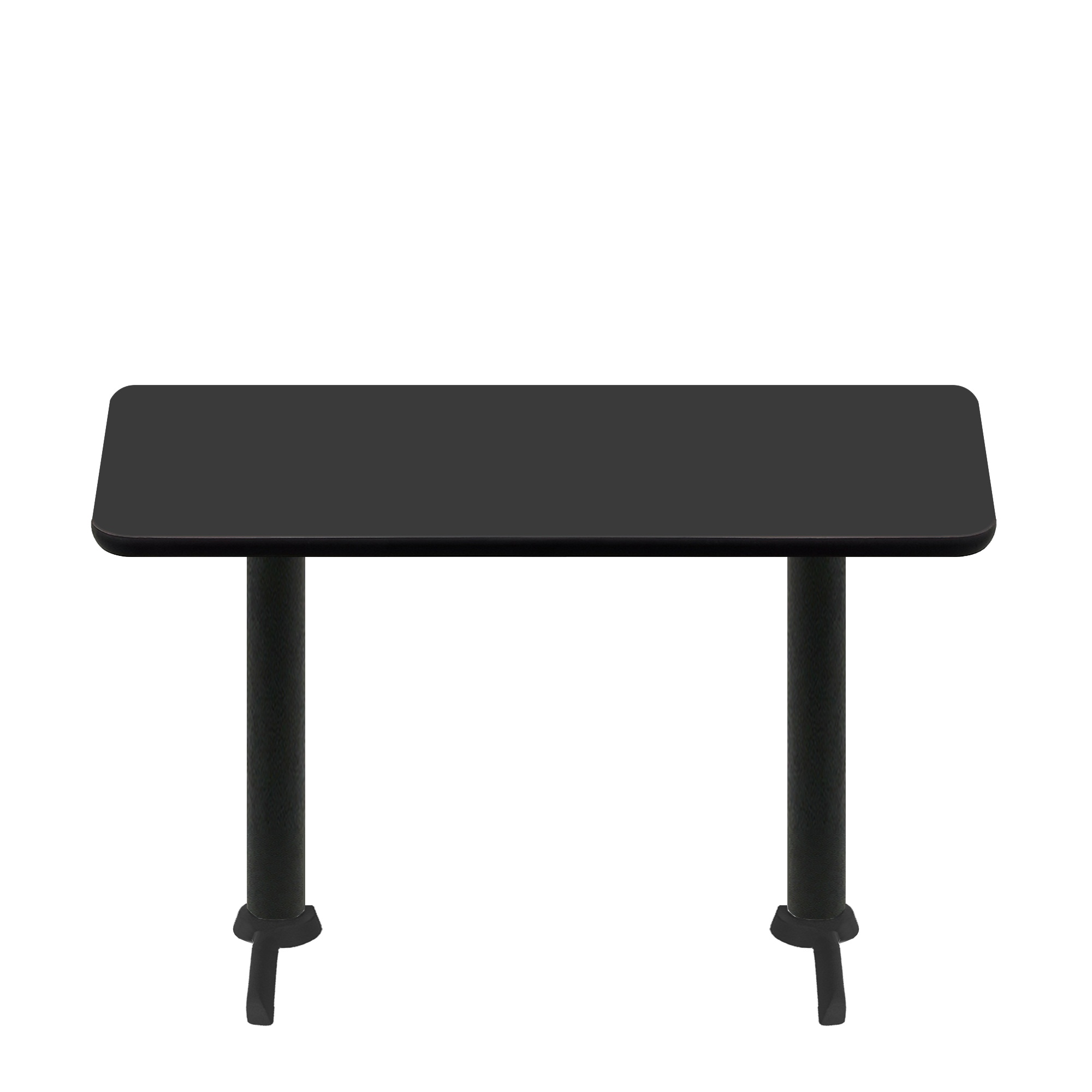 30" x 60" Two-Sided Mahogany/Black Quick Ship Table - Black Up + (2) Black Standard Height 22" T Bases
