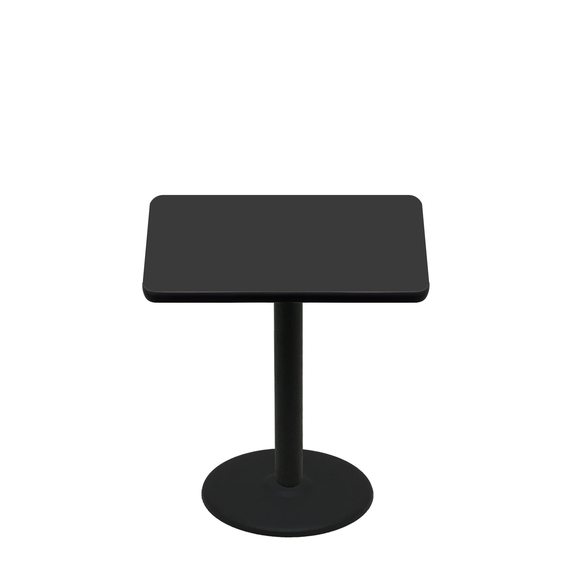 36" x 36" Two-Sided Mahogany/Black Quick Ship Table - Black Up + Black Standard Height 22" Disc Base