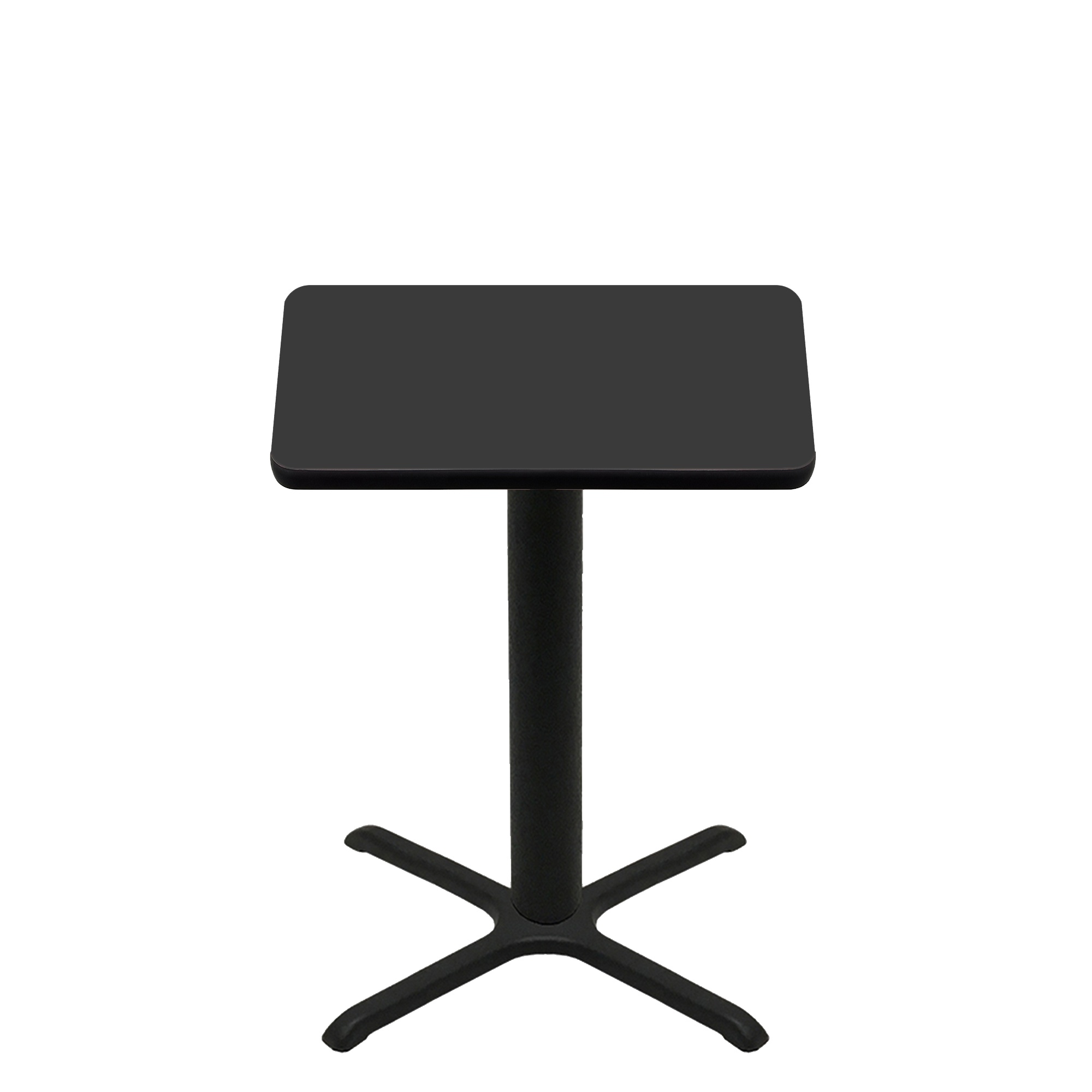 36" x 36" Two-Sided Mahogany/Black Quick Ship Table - Black Up + Black Counter Height 30" x 30" Cross Base