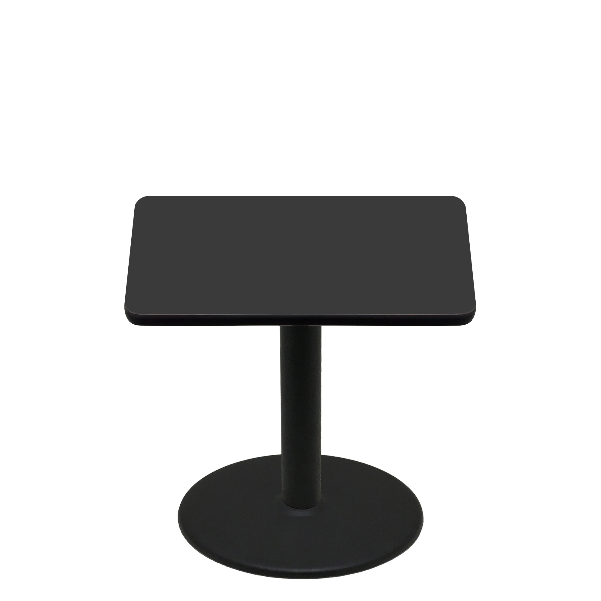 42" x 42" Two-Sided Mahogany/Black Quick Ship Table - Black Up + Black Standard Height 30" Disc Base