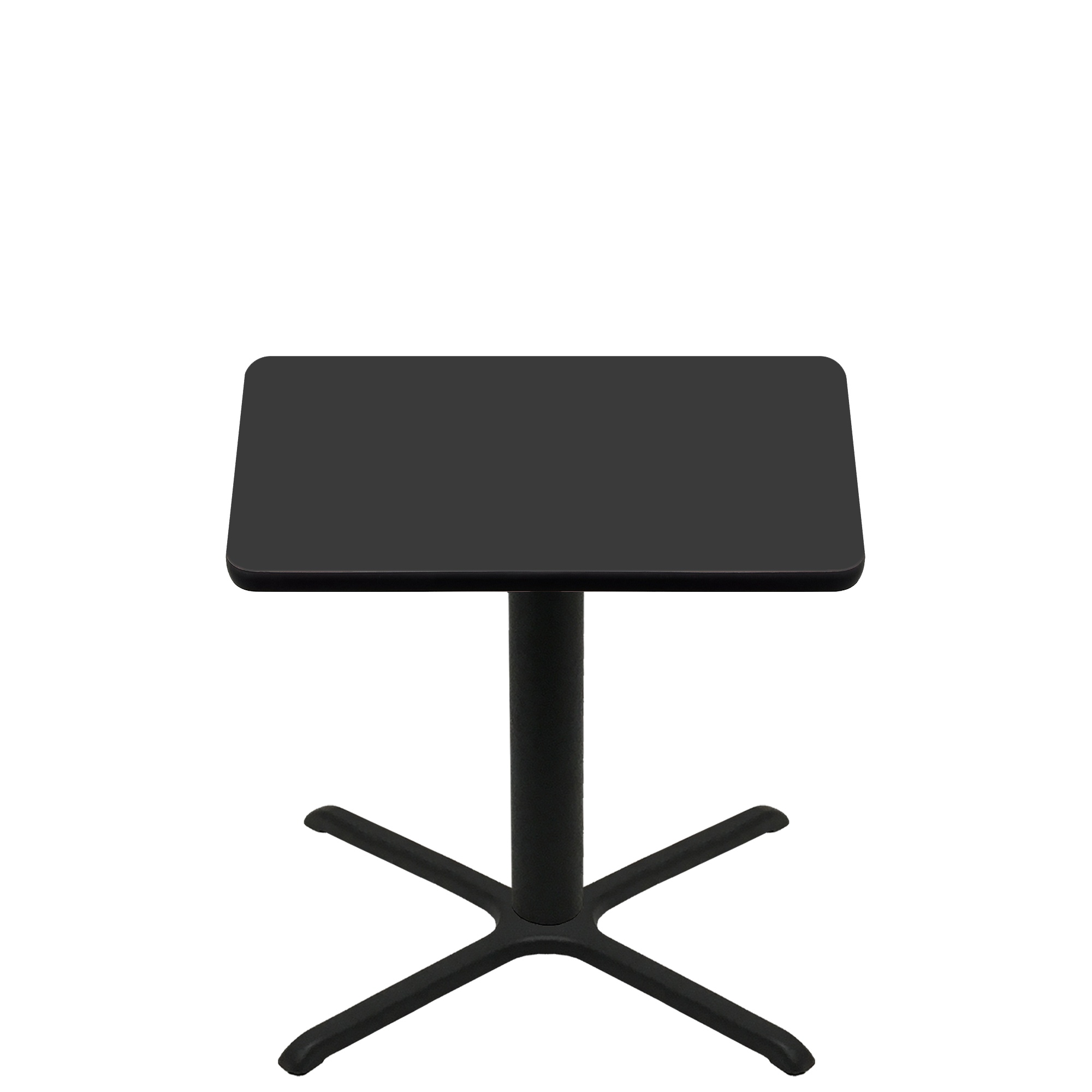 42" x 42" Two-Sided Mahogany/Black Quick Ship Table - Black Up + Black Standard Height 36" x 36" Cross Base
