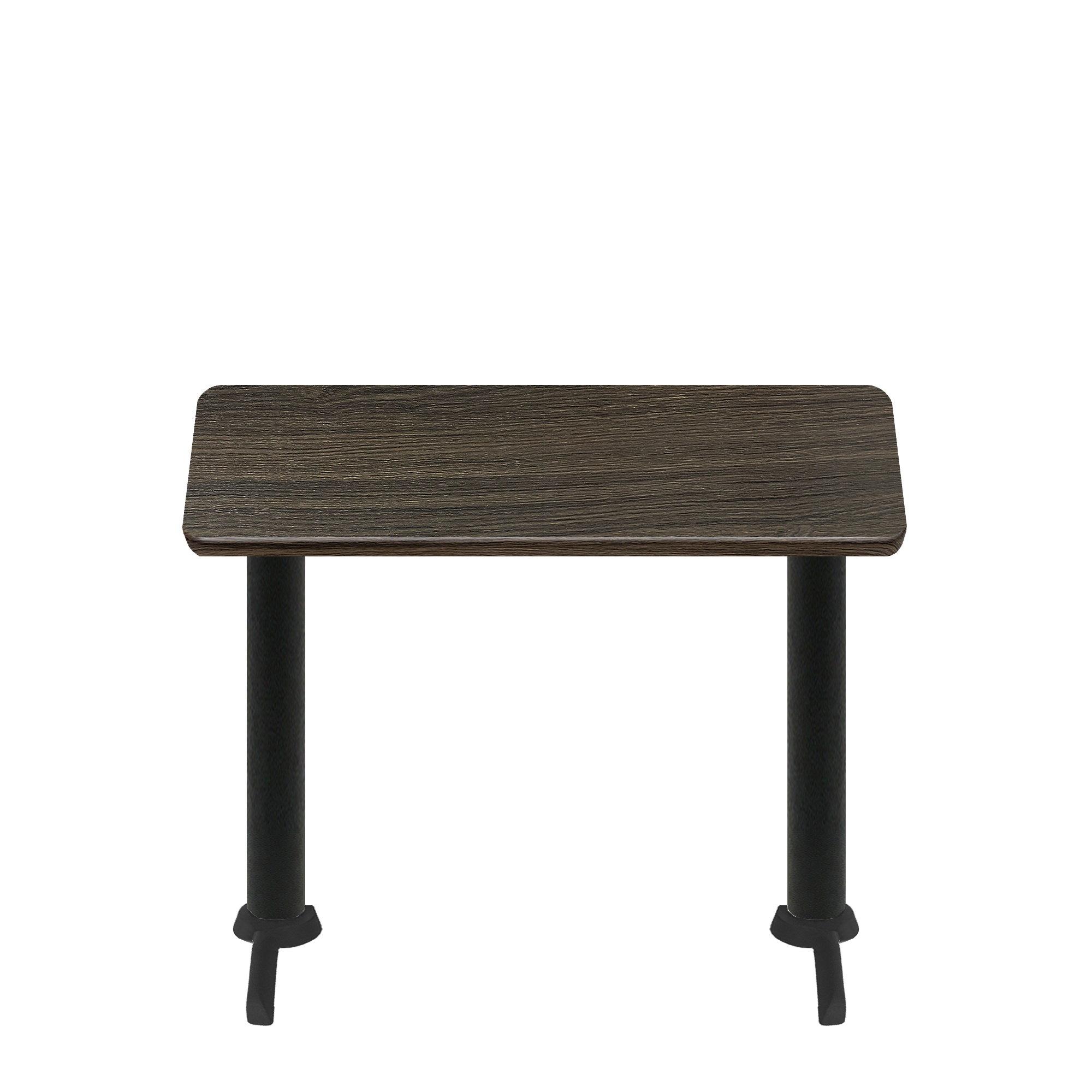30" x 48" Thermoform Dark Walnut Quick Ship Table + (2) Black ADA 22" T Bases