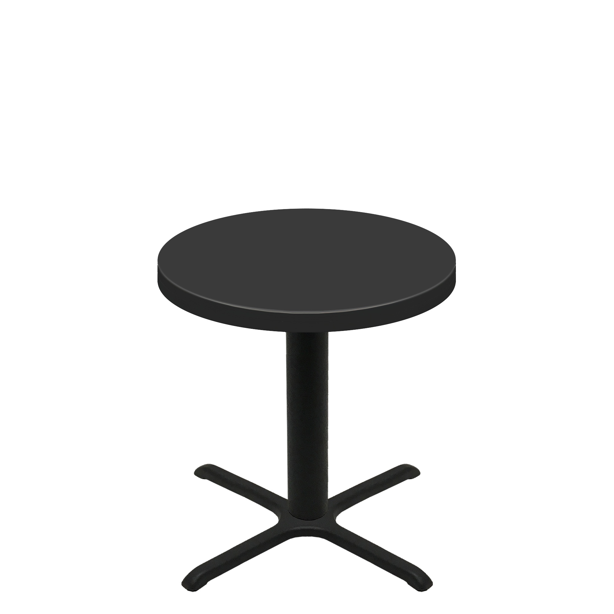 36" Round Urban Onyx Quick Ship Table + Black Standard Height 30" x 30" Cross Base