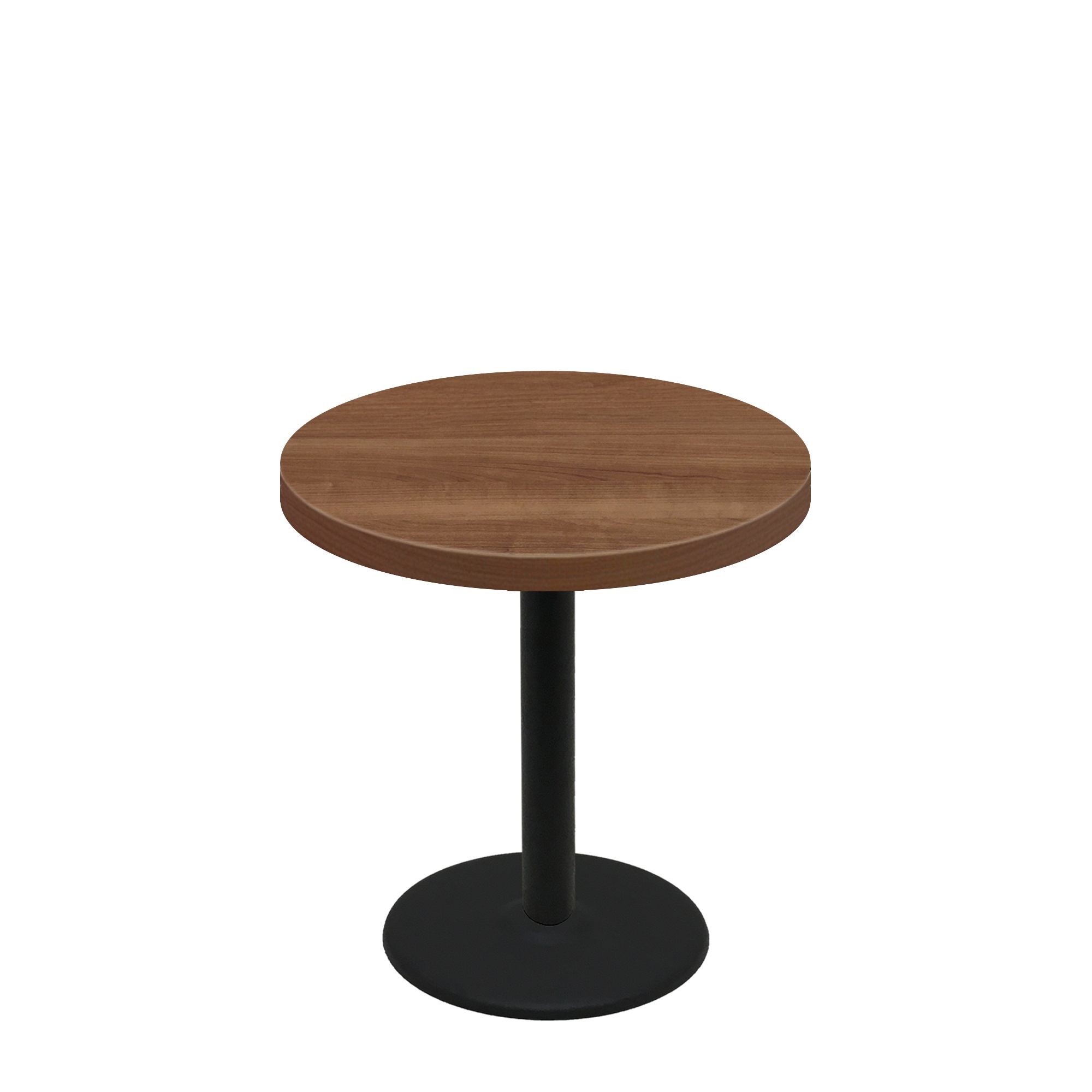 36" Round Urban Toasted Birch Quick Ship Table + Black Standard Height 22" Disc Base