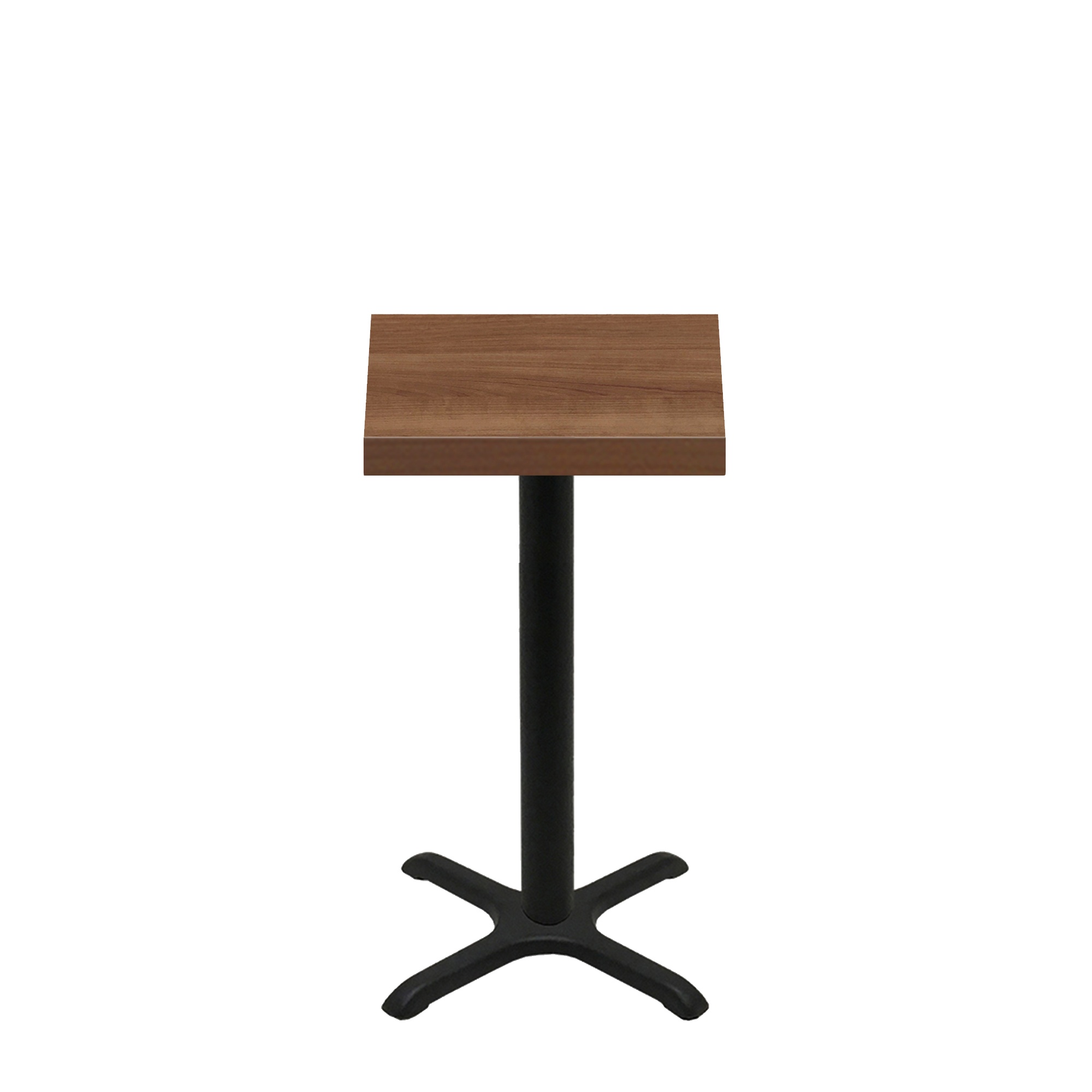 24" x 24" Urban Toasted Birch Quick Ship Table + Black Counter Height 22" x 22" Cross Base