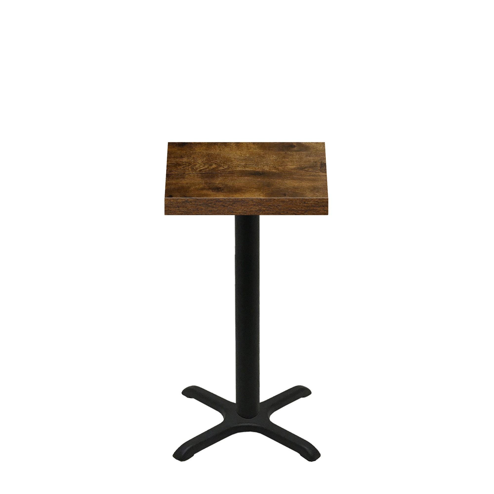 24" x 24" Urban Vintage Autumn Quick Ship Table + Black Counter Height 22" x 22" Cross Base