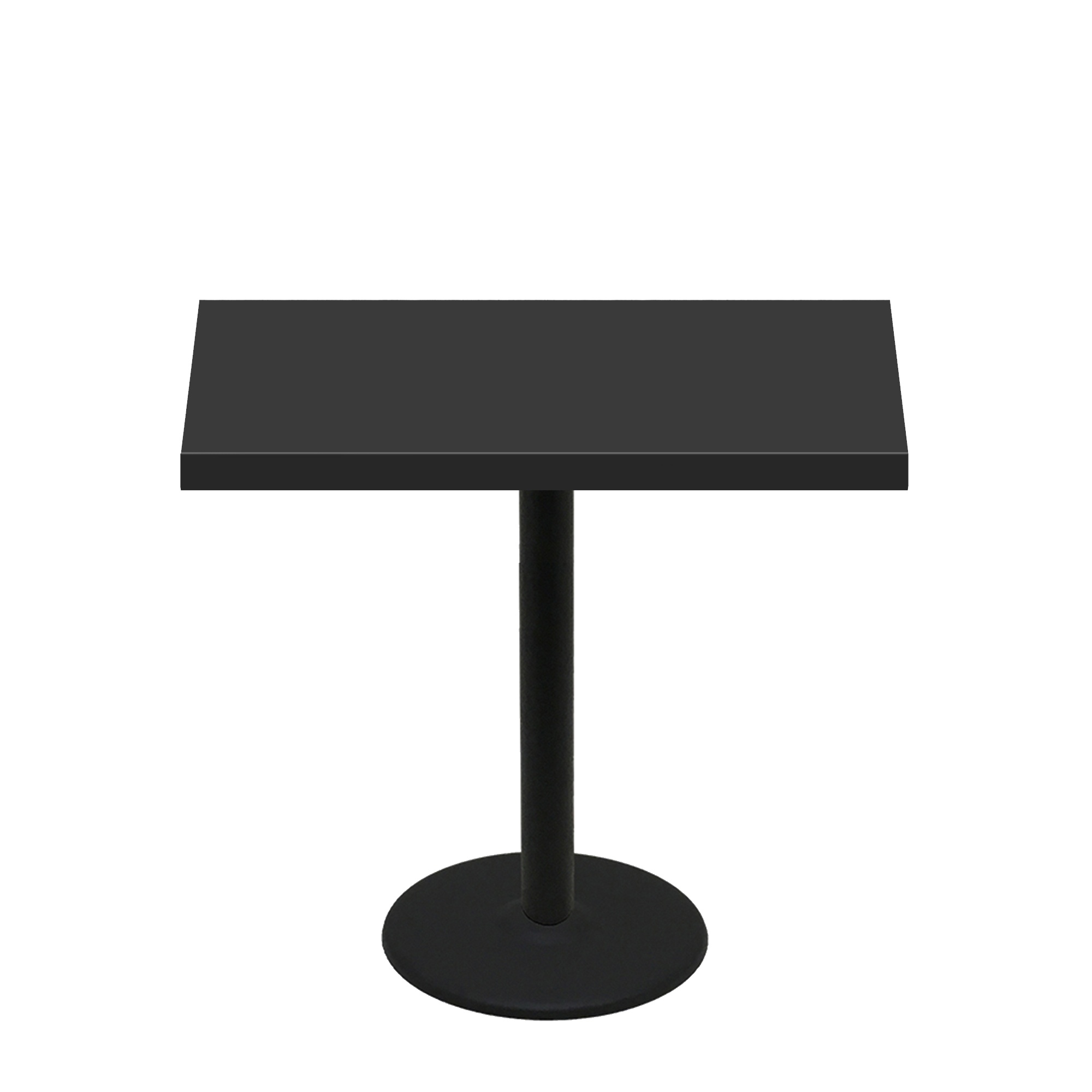 30" x 48" Urban Onyx Quick Ship Table + Black Counter Height 22" Disc Base