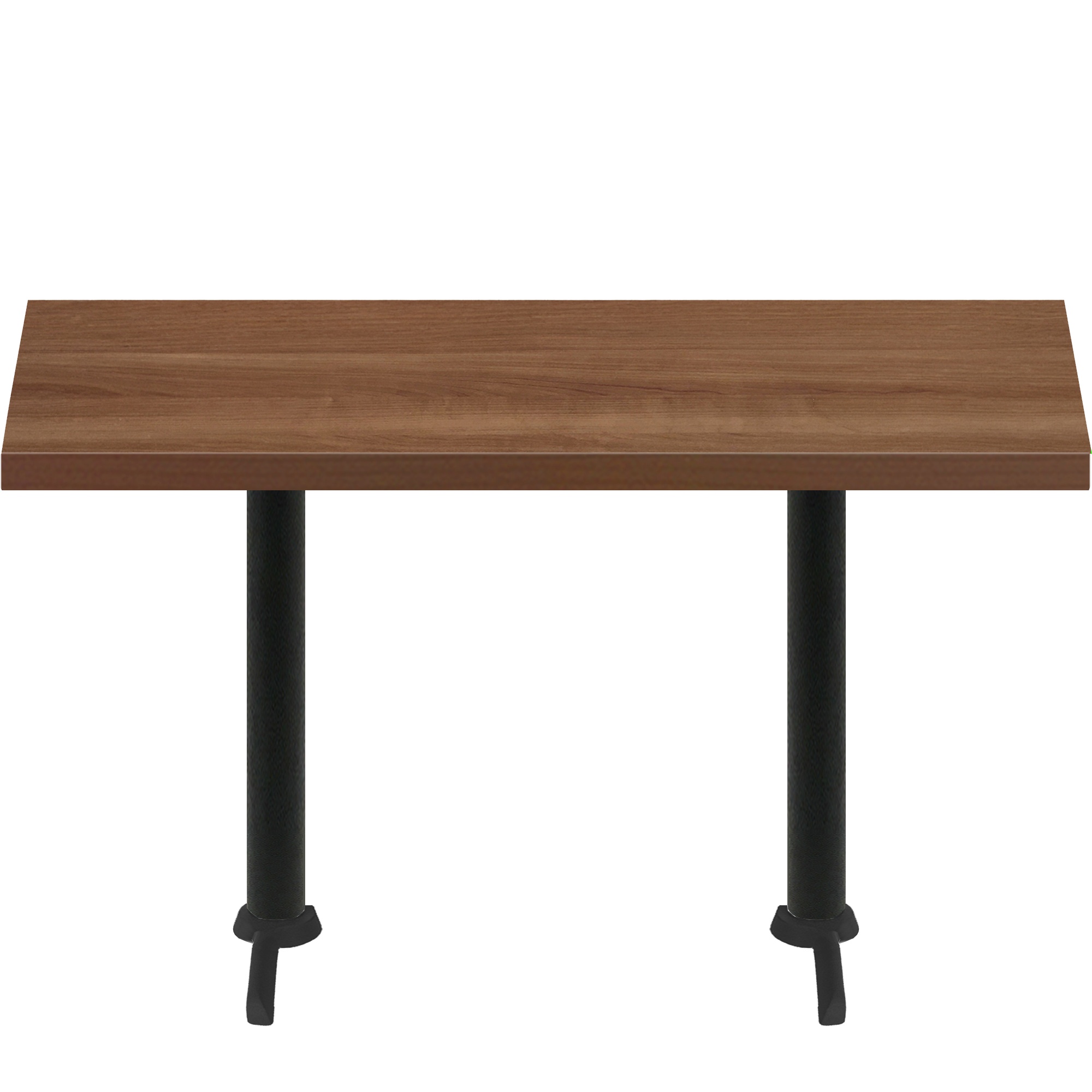30" x 72" Urban Toasted Birch Quick Ship Table + (2) Black Counter Height 22" T Bases