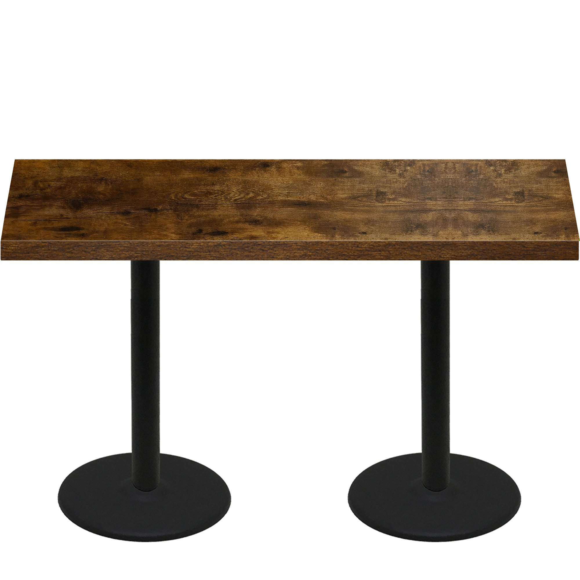 30″ x 72″ Urban Vintage Autumn Quick Ship Table + (2) Black Counter Height 22″ Disc Bases