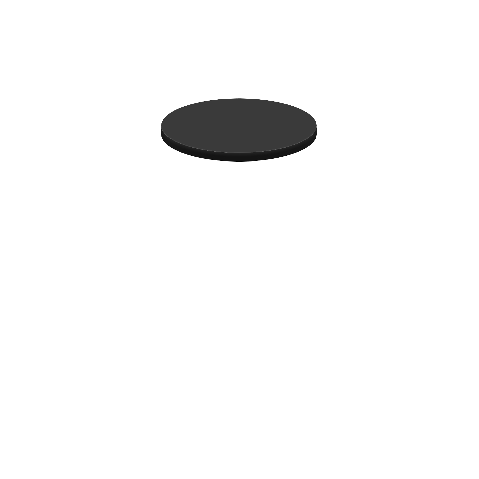 Two-Sided Quick Ship Table Tops - Mahogany/Black Laminate - Black T-Mold - 24" Round