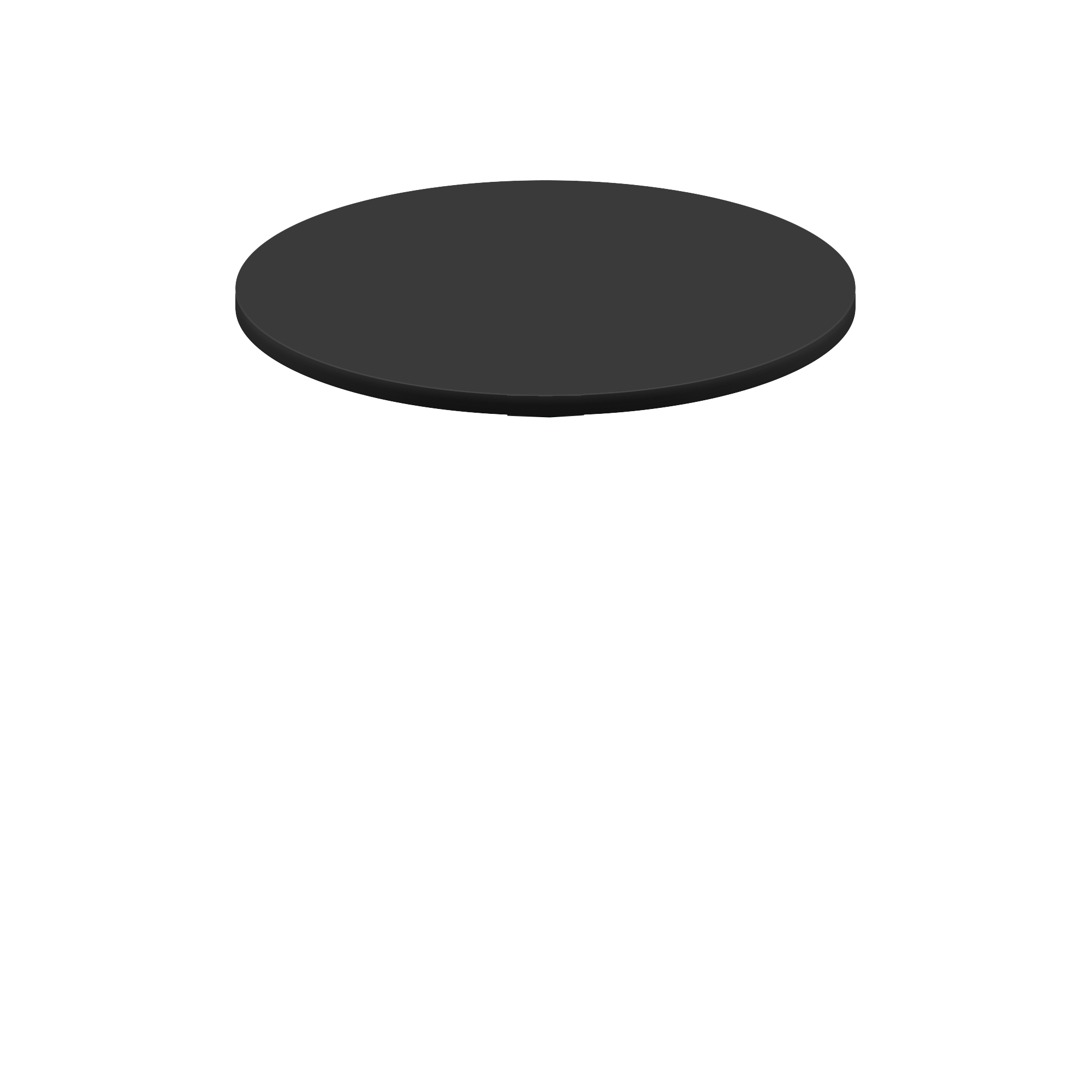 Two-Sided Quick Ship Table Tops - Mahogany/Black Laminate - Black T-Mold - 42" Round