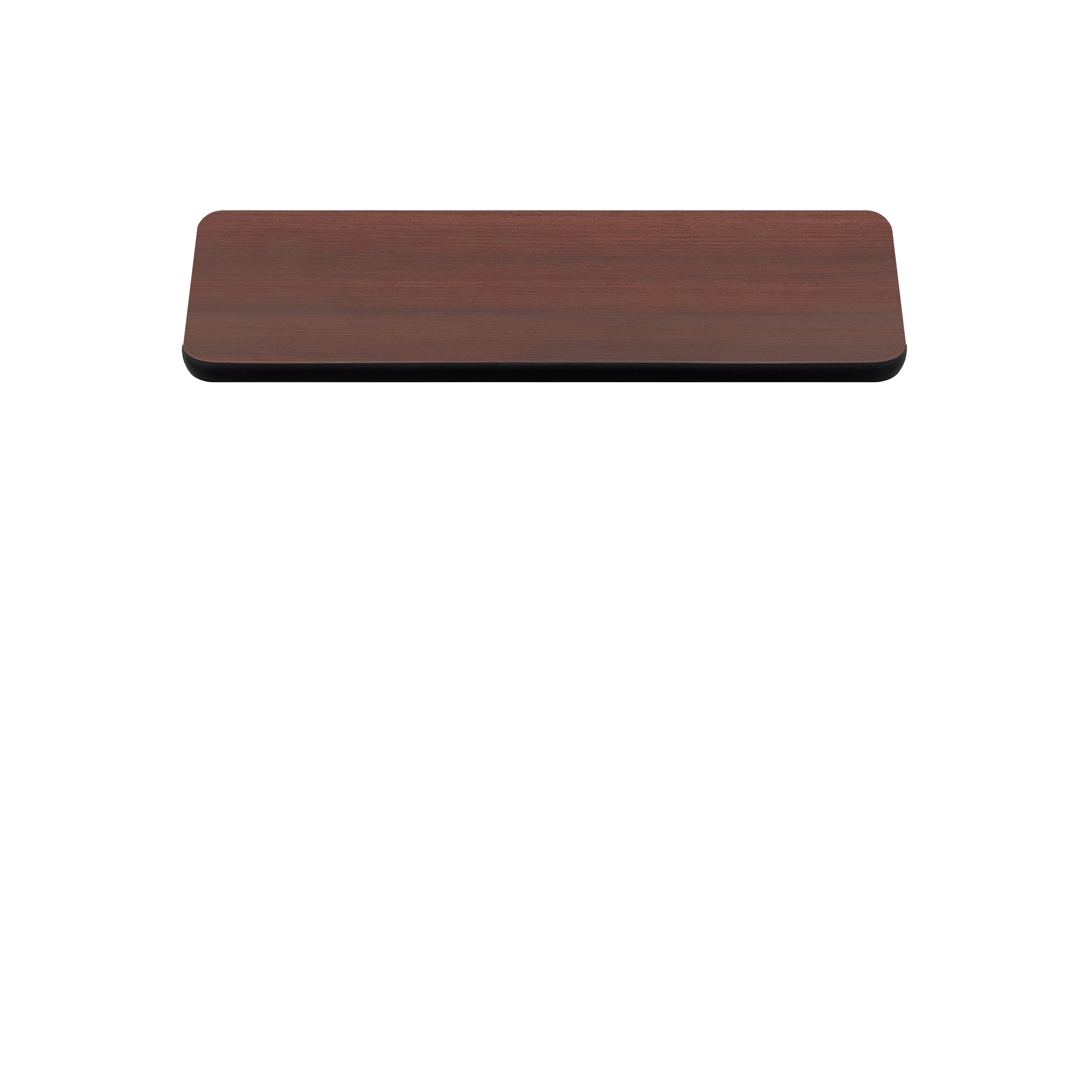 Two-Sided Quick Ship Table Tops - Mahogany/Black Laminate - Black T-Mold - 30" x 48"
