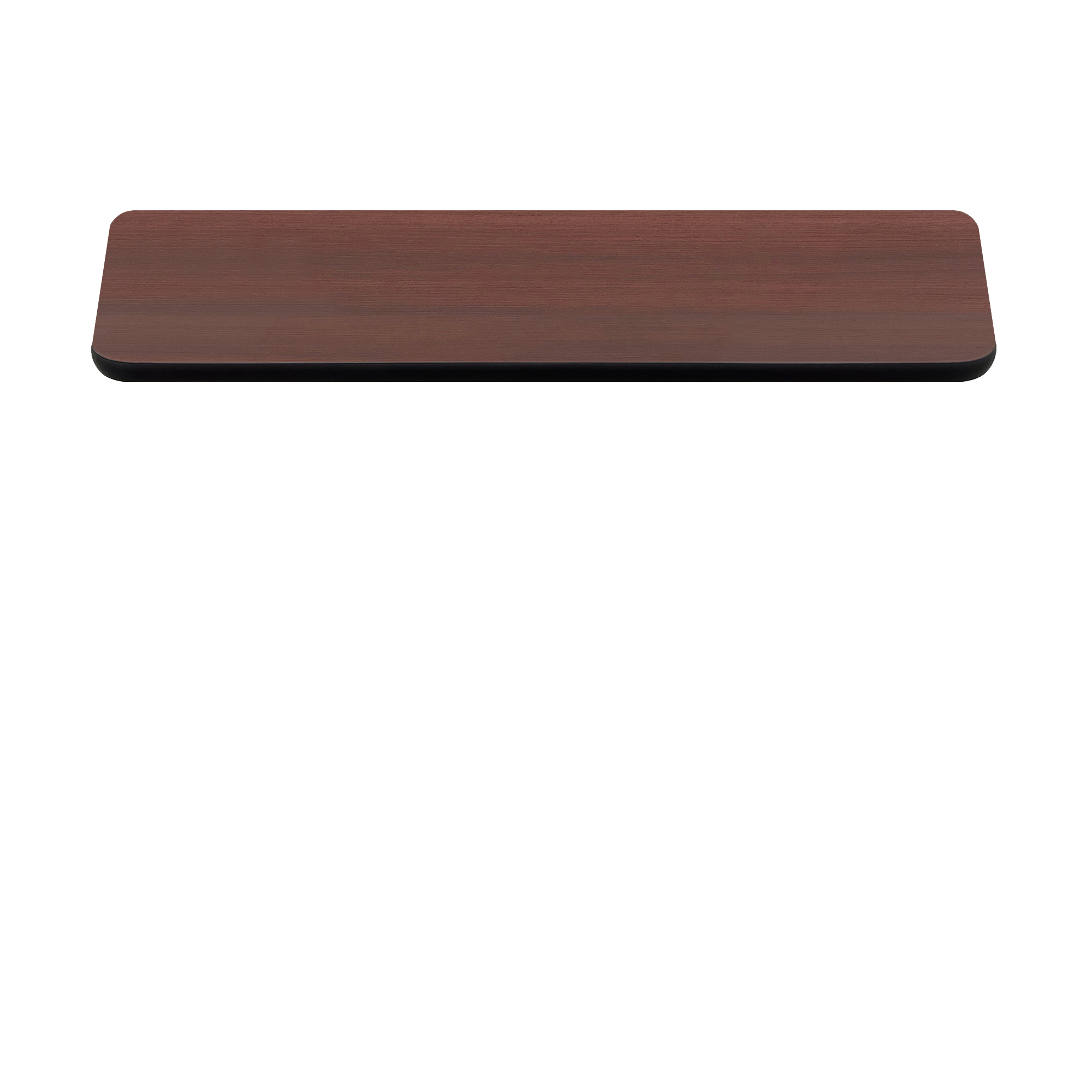Two-Sided Quick Ship Table Tops - Mahogany/Black Laminate - Black T-Mold - 30" x 60"