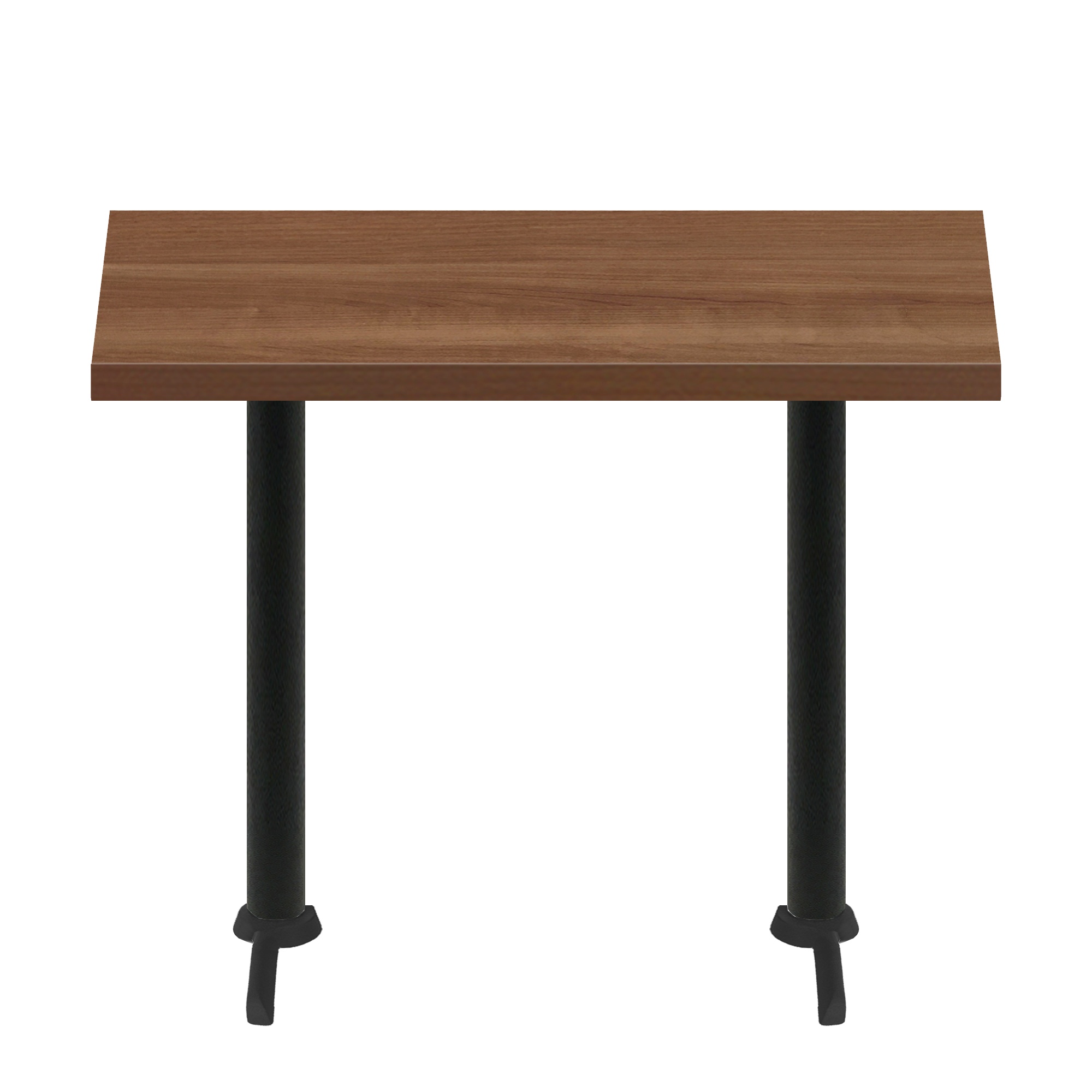 30" x 60" Urban Toasted Birch Quick Ship Table + (2) Black Bar Height 22" T Bases